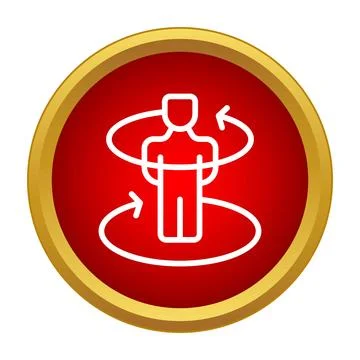 Human icon showing 360 degree virtual reality rotation Stock Illustration