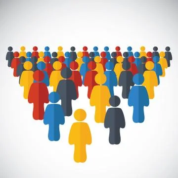 Human icons on the white Illustrazione stock
