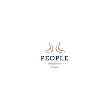 Human identification abstract vector emblem. Human identification logo template Stock Illustration