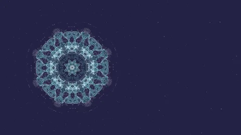 Human immune system virus moving in a circle across a starry background. Stock Footage 124792678