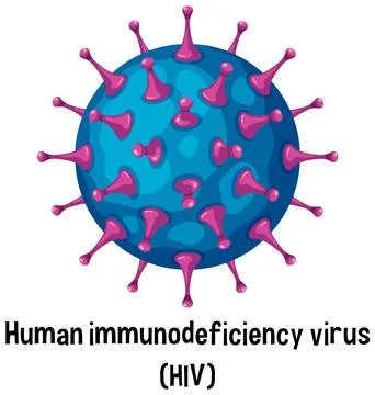 Human immunodeficiency virus with text Stock Illustration