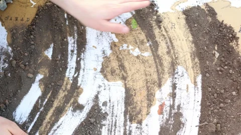 Human impact burying Earth Stock Footage 338384632