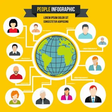 Human infographic, flat style 스톡 일러스트