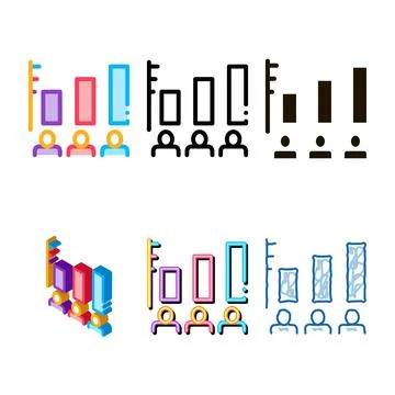 Human infographic icon vector styles outline Stock Illustration