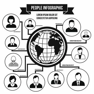 Human infographic, simple style イラスト素材