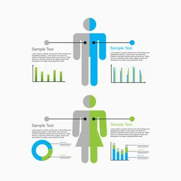 Human infographics element illustration. Information Graphics Stock Illustration