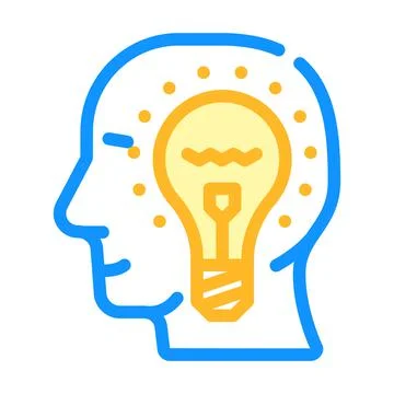 Human ingenuity color icon vector illustration Stock Illustration