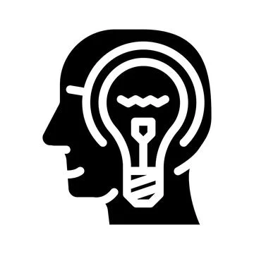 Human ingenuity glyph icon vector illustration Stock Illustration