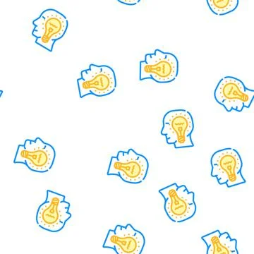 Human ingenuity vector seamless pattern Stock Illustration