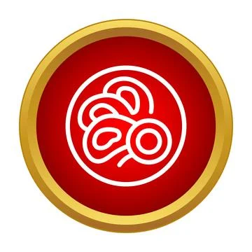 Human inner ear labyrinth organ vector icon Stock Illustration