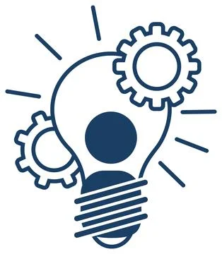 Human Innovation Icon vector. Isolated dark blue symbol イラスト素材