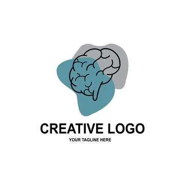 Human intelligence brain logo vector design Stock Illustration