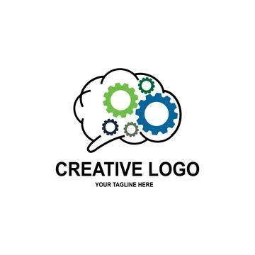 Human intelligence brain logo vector design Stock Illustration