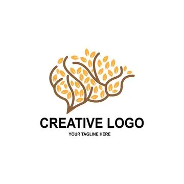 Human intelligence brain logo vector design Stock Illustration