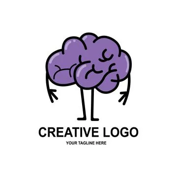 Human intelligence brain logo vector design Illustrazione stock