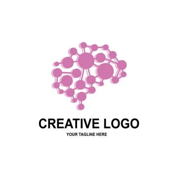 Human intelligence brain logo vector design Stock Illustration
