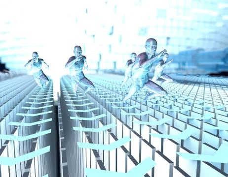 Human intelligence network technology, data transmission Illustration