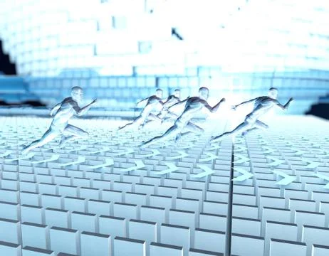 Human intelligence network technology, data transmission Illustration