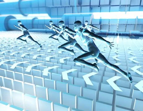 Human intelligence network technology, data transmission Illustration