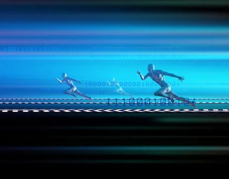 Human intelligence network technology, data transmission Illustration