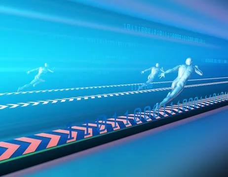 Human intelligence network technology, data transmission Illustration