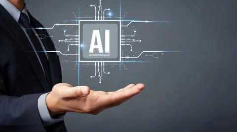 Human interact with AI artificial intelligence brain process generative AI FaaS Stock Photos