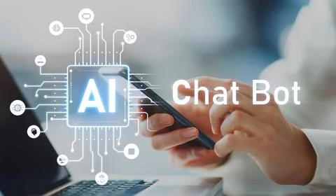 Human interact with AI artificial intelligence brain process generative AI EIDE Stock Photos