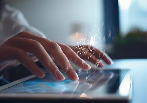 Human interact with AI artificial intelligence brain process generative AI EIDE Stock Photos