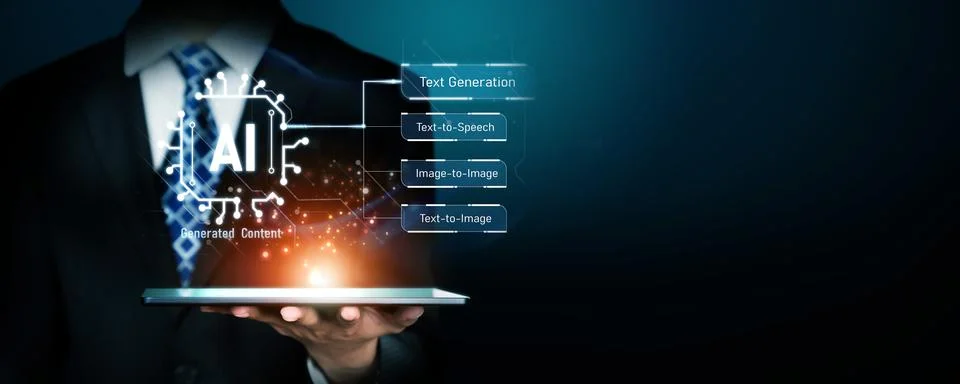 Human interact with AI artificial intelligence brain process generative AI FaaS 스톡 사진
