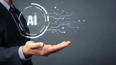 Human interact with AI artificial intelligence brain process generative AI FaaS 写真素材