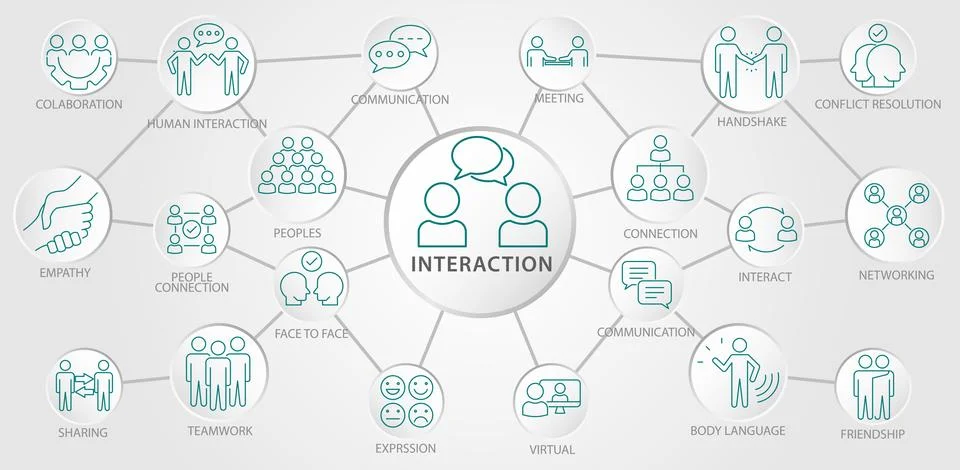 Human Interaction icon set Stock Illustration
