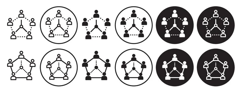 Human interaction Icon vector set collection for web 스톡 일러스트