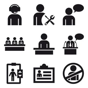 Human Interactions Set Stock Illustration