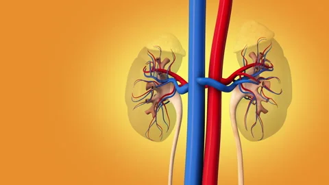Human internal organ with kidney Stock Footage 242959960