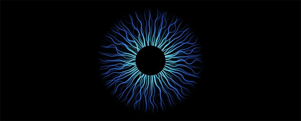 Human iris poster Stock Illustration