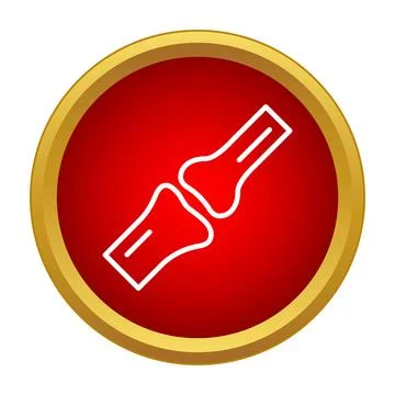 Human joint bones icon representing skeletal health Stock Illustration