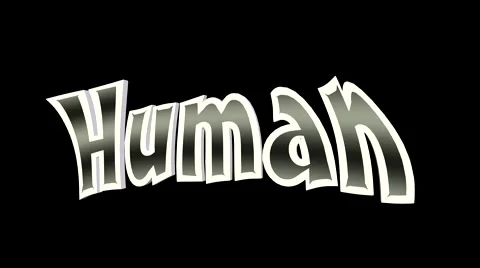 Human Jump and Dance 3D Text Animation Stock Footage 40158479