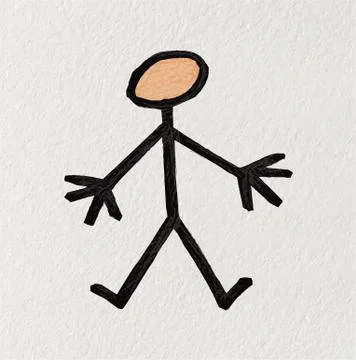 Human, kid drawing style Stock Illustration