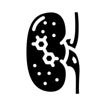 Human kidney anatomy with molecular structures concept Illustrazione stock