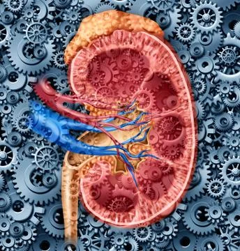 Human kidney function Illustrazione stock