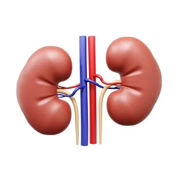 Human kidneys isolated on white background Stock Illustration