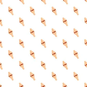 Human knee bone joint anatomy seamless pattern Stock Illustration