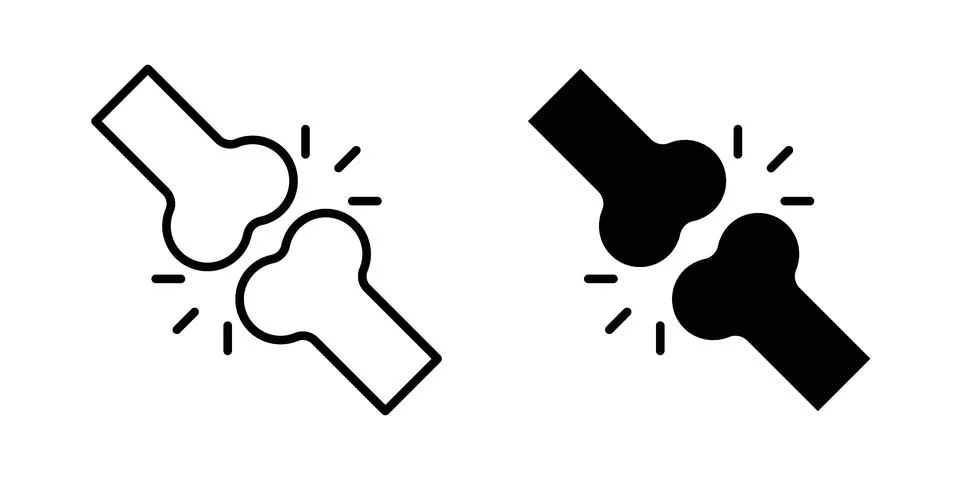 Human knee bone joint icon for web projects Stock Illustration