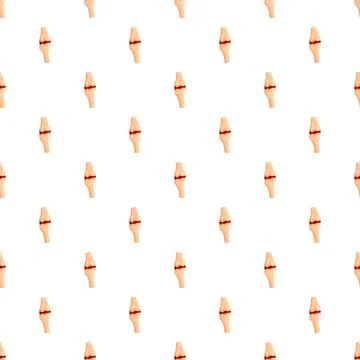 Human knee joint arthritis seamless medical pattern Illustrazione stock