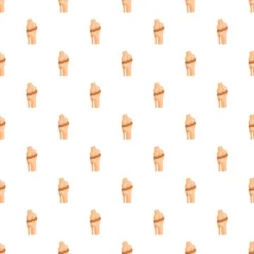 Human knee joint bones seamless pattern design Stock Illustration