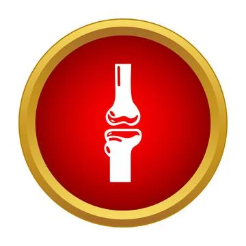 Human knee joint icon representing orthopedic health 스톡 일러스트