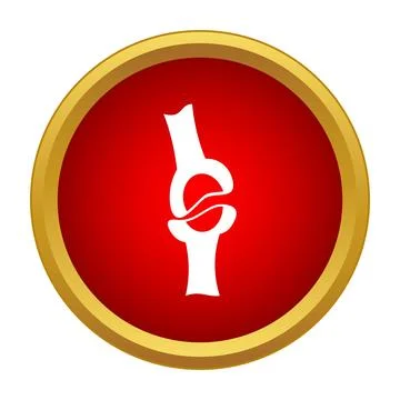 Human knee joint icon representing bone health Illustrazione stock