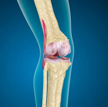 Human knee joint. Stock Illustration