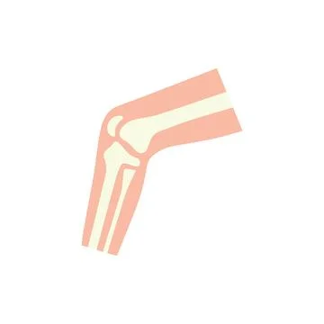 Human knee joint side view diagnosis Stock Illustration