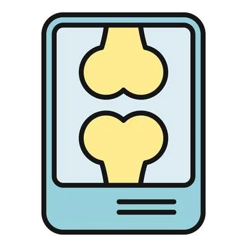Human knee skeleton x ray diagnosis medical icon Stock Illustration